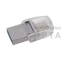 Флешка USB3.2 128 Гб Kingston  DataTraveler microDuo 3C  (USB 3.0/3.2 + Type C)